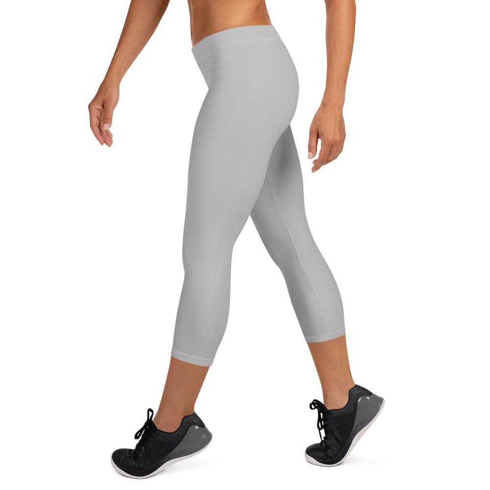 Silver Print Capri Leggings